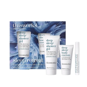 image:imageTHISWORKS Sleep Retreat Deep Sleep Pillow Spray Body Lotion amp Shower GelRetreat Box Gift Set